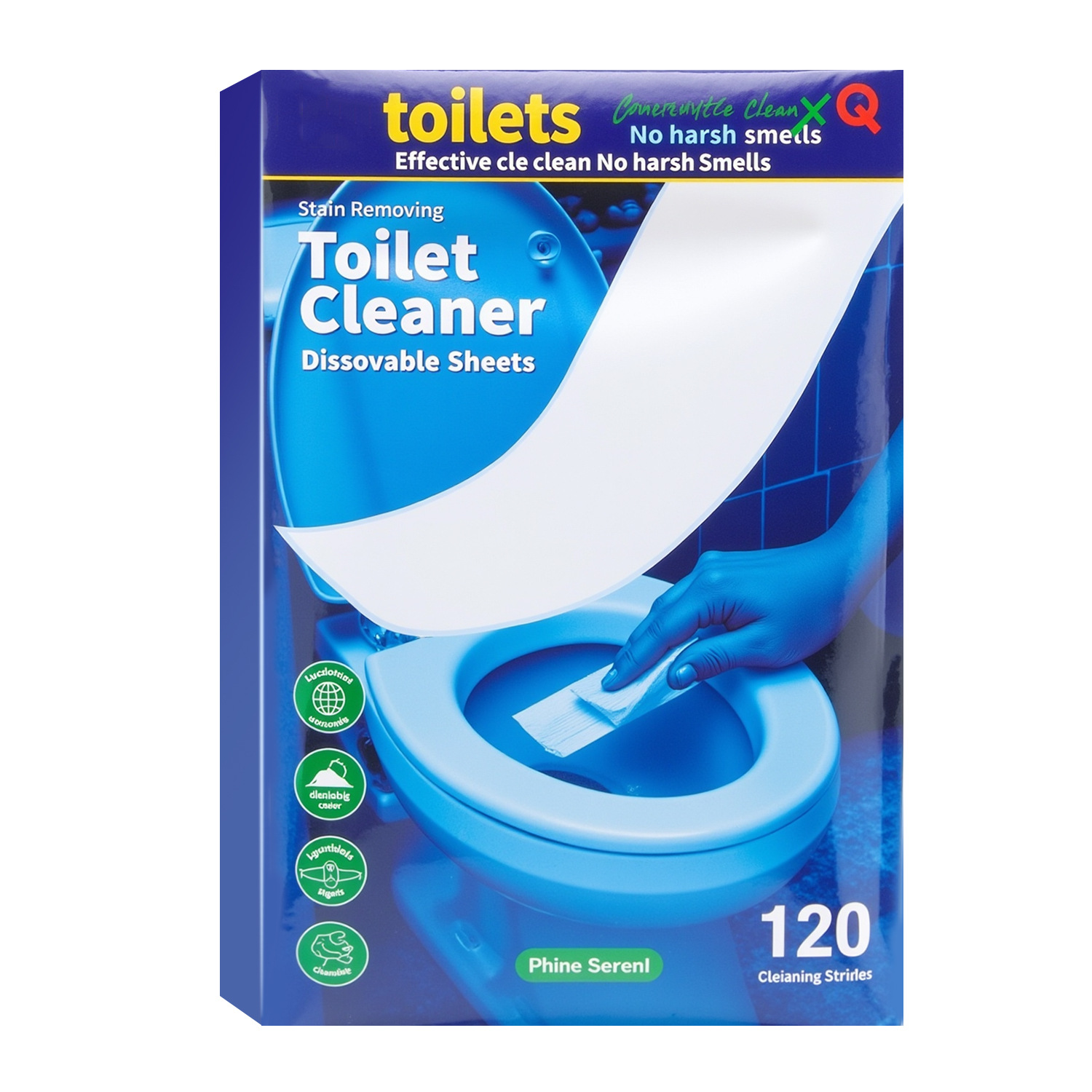 Cross-Border Toilet Cleaning Tablets Toilet Tablets Portable Non-Dirty Hand Toilet Paper Household Toilet Cleaning Spirit For Descaling And Decontamination