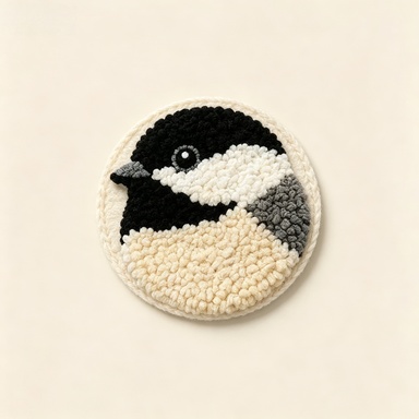 Bird Coasters Punch Needle Kit for Beginners Set