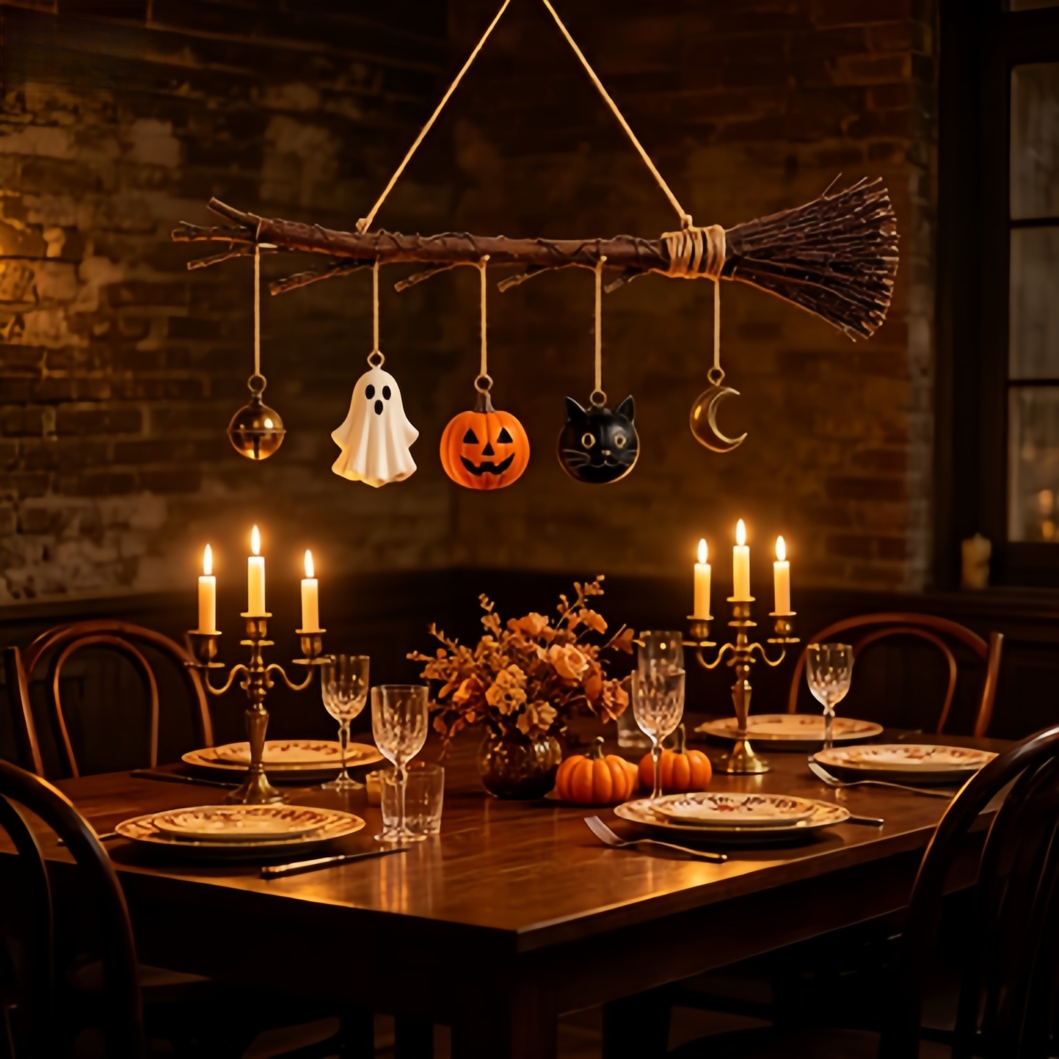 Halloween Glowing Witch Broom
