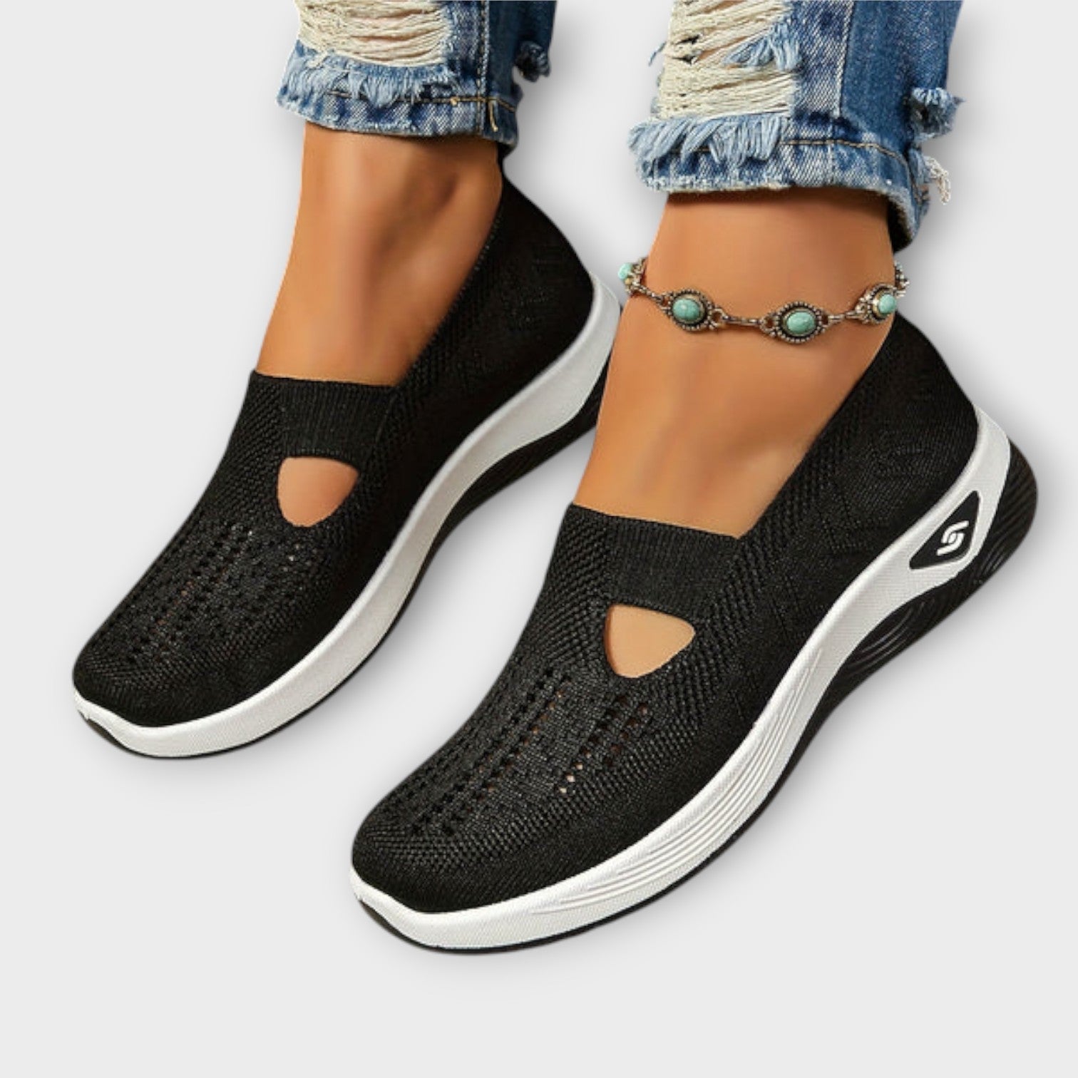 Comfortable Knit Slip-On Walking Shoes
