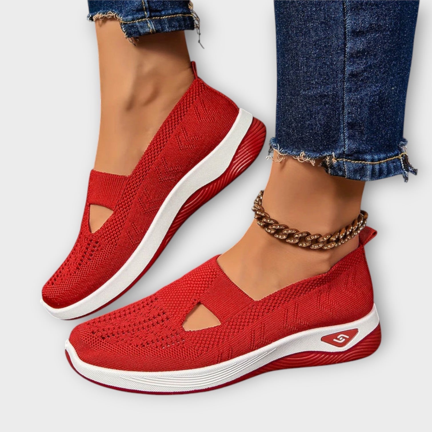 Comfortable Knit Slip-On Walking Shoes