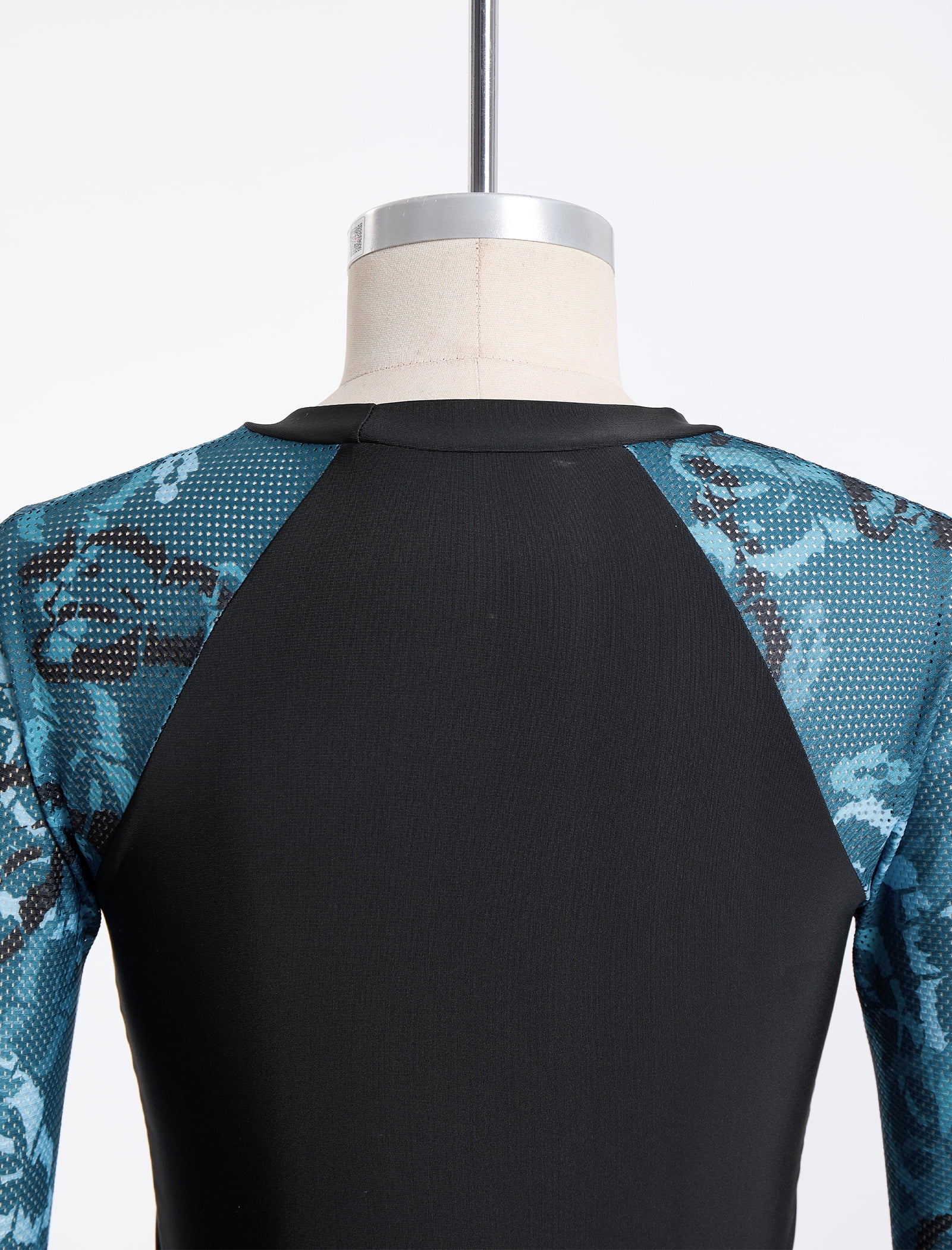 Women's Two-Piece Swimsuit — [Long Sleeve / Short Sleeve] Printed Swim Dress with Shorts