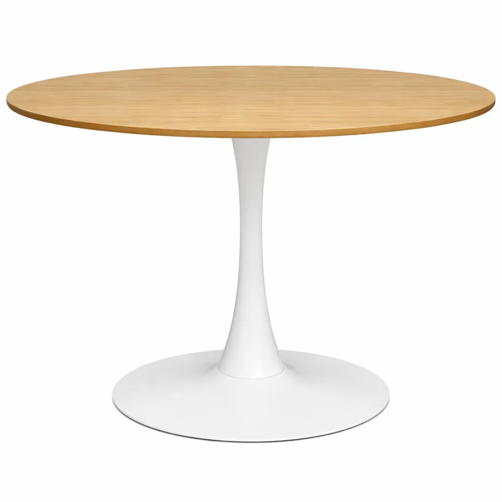 Table à Manger Ronde en Bois pour 4 Personnes 100 cm