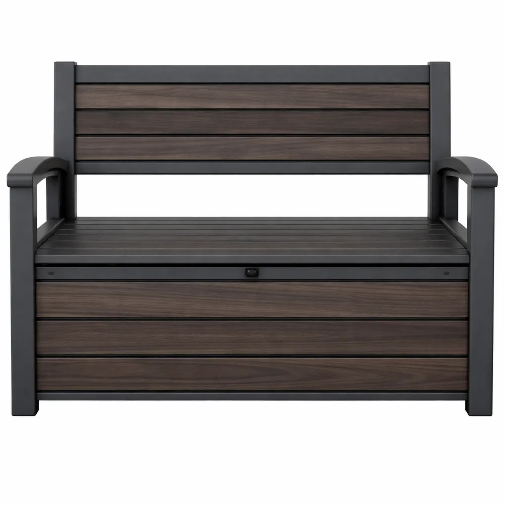 Banc de rangement extérieur en résine résistant aux intempéries - 227L - 130x60x85 cm