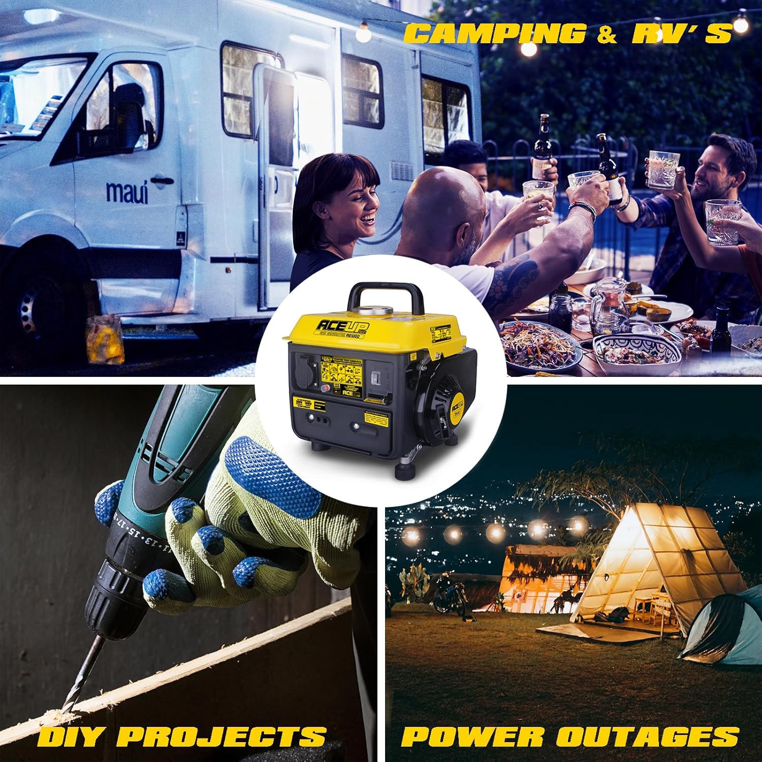 1200W Portable Gas Generator
