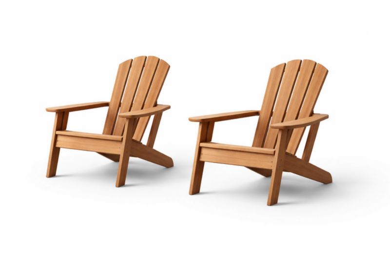 Lot de 2 chaises Adirondack en bois-Furnihavenly