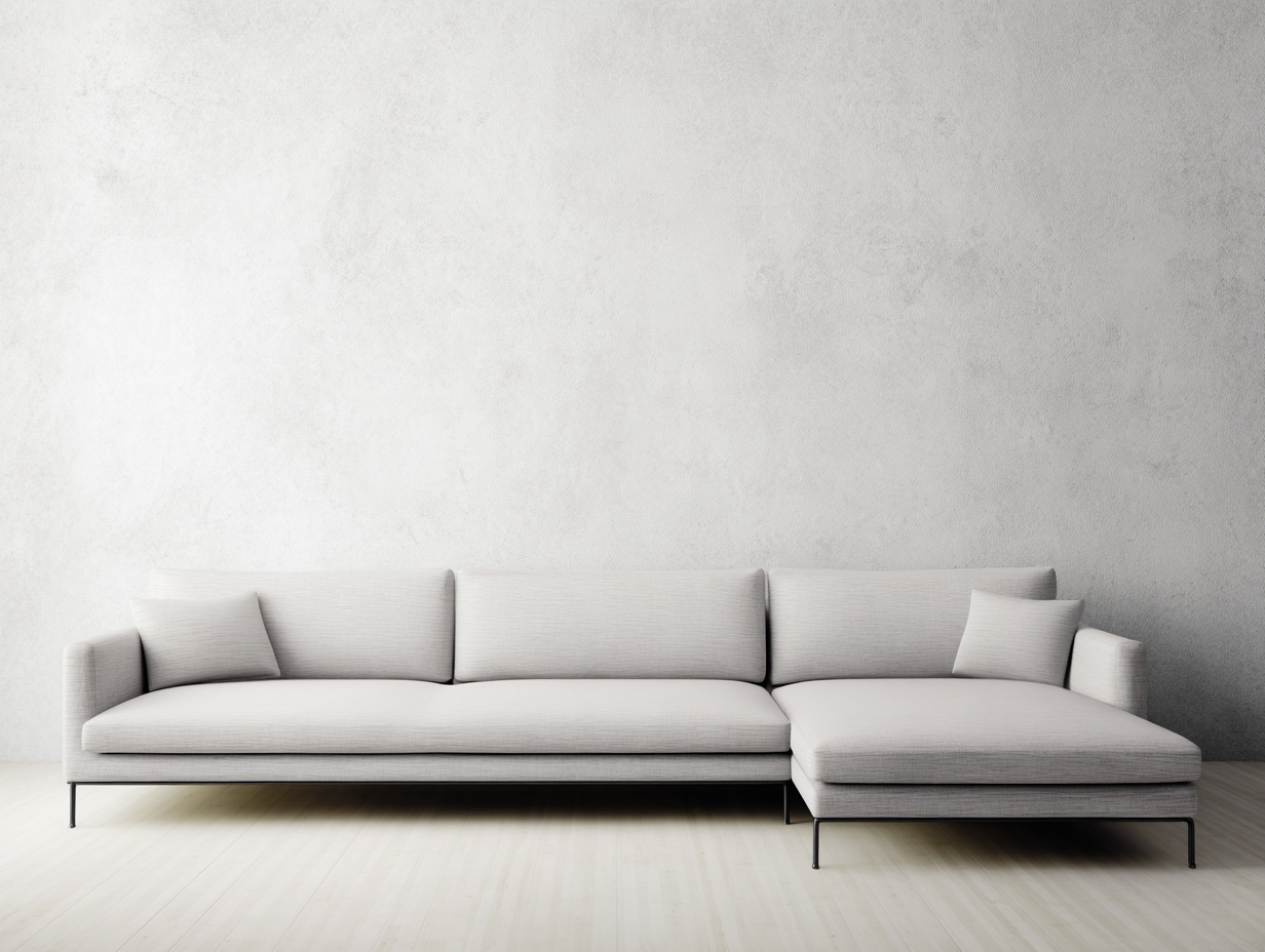 Sofá rinconero tapizado en tela beige 280x160x85 cm - Diseño moderno-Havenmyyard