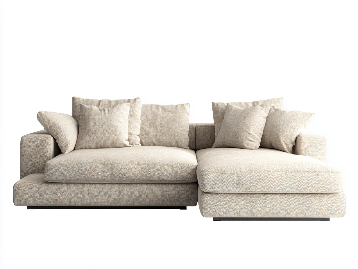 Sofá rinconero tapizado 265x170x85 cm - beige - diseño moderno para salón-Havenmyyard