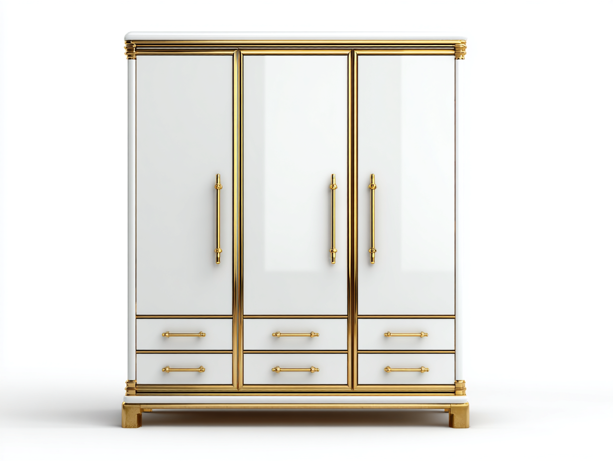 Armario de tres puertas con cajones 180x60x200 cm - Blanco - Diseño elegante-Havenmyyard