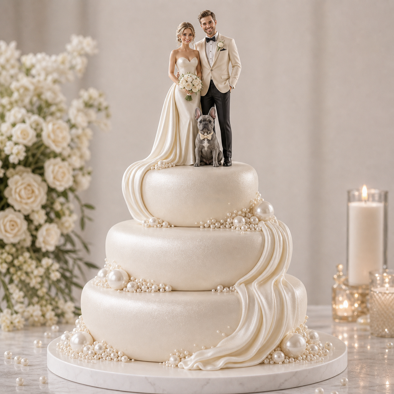 Personalized Wedding Cake Topper Figurine from One Photo | Custom Bride & Groom 3D Keepsake