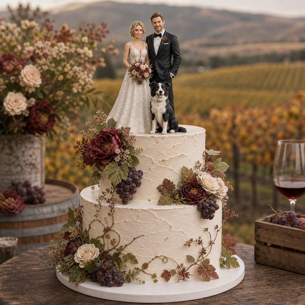 Personalized Wedding Cake Topper Figurine from One Photo | Custom Bride & Groom 3D Keepsake
