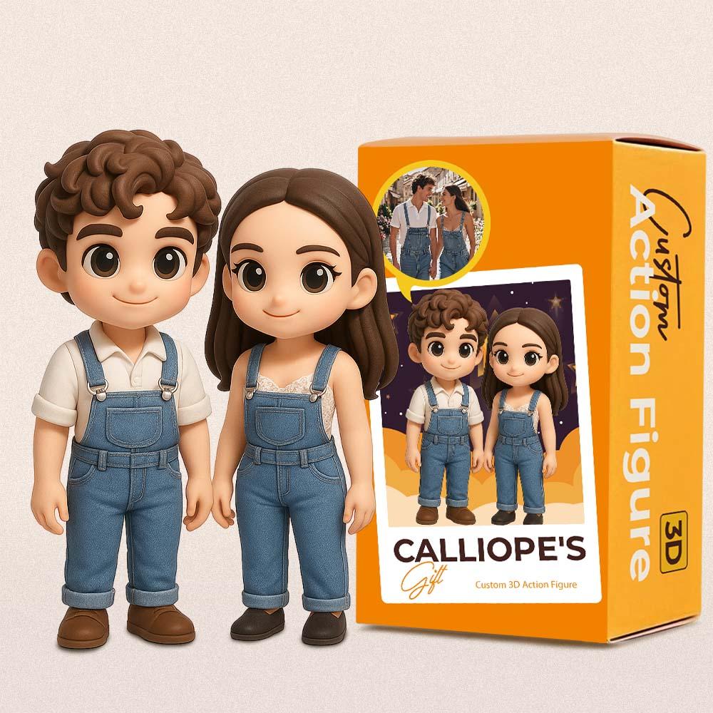 Custom 3D Action Figure with Display Case - The Ultimate Mini-You Gift