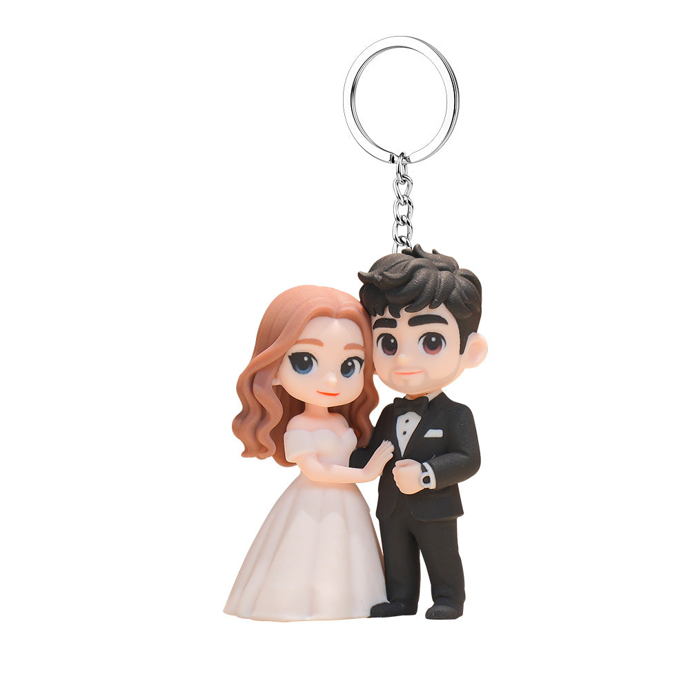 Custom 3D Figure Keychain - Personalized Bag Charm from Photo