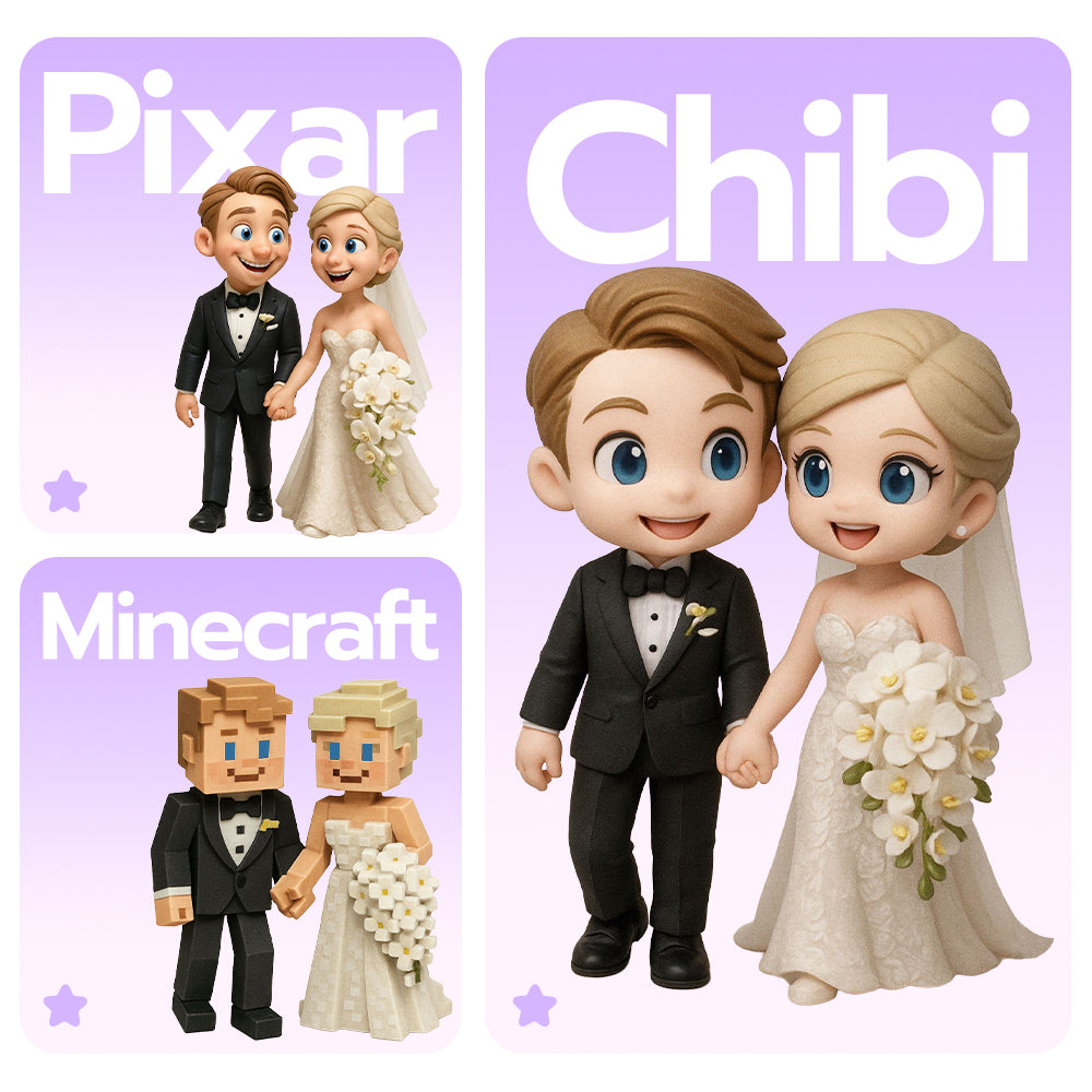 Custom Couple Action Figures - Unique Anniversary & Valentine Gift