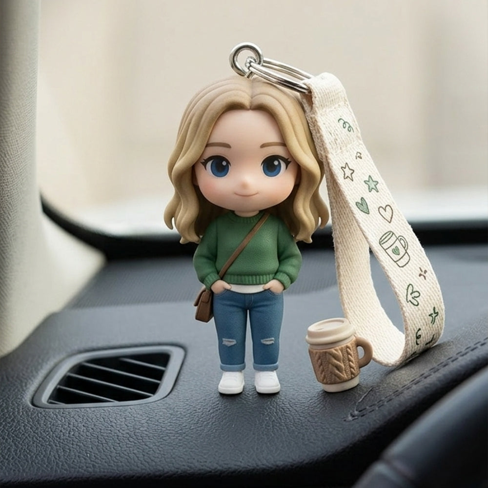 Custom 3D Figure Keychain - Personalized Bag Charm from Photo