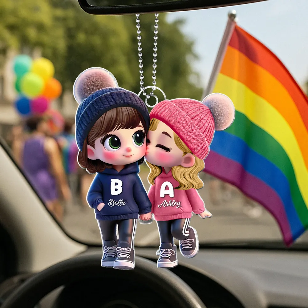 Personalized Car Hanging Ornament - Custom 3D Photo Figure Keychain