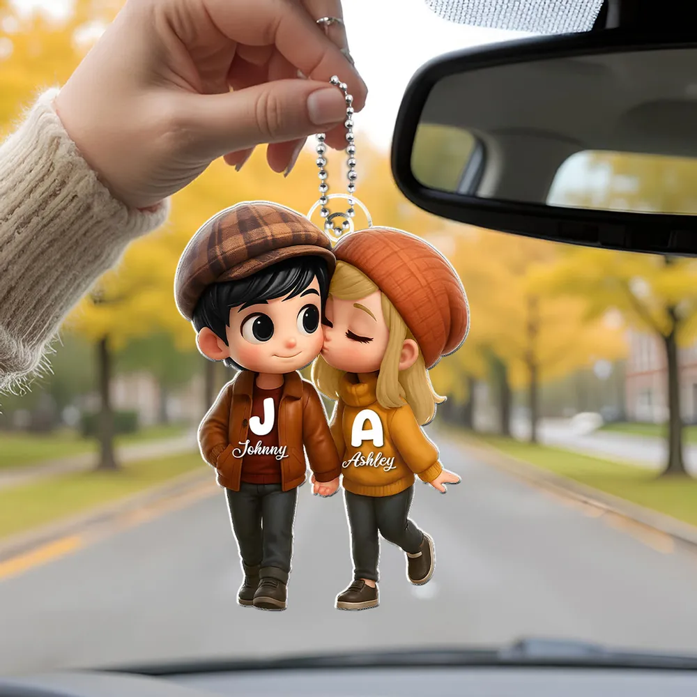 Personalized Car Hanging Ornament - Custom 3D Photo Figure Keychain