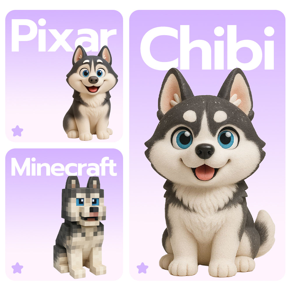 Custom 3D Pet Figurine - From Your Photo
