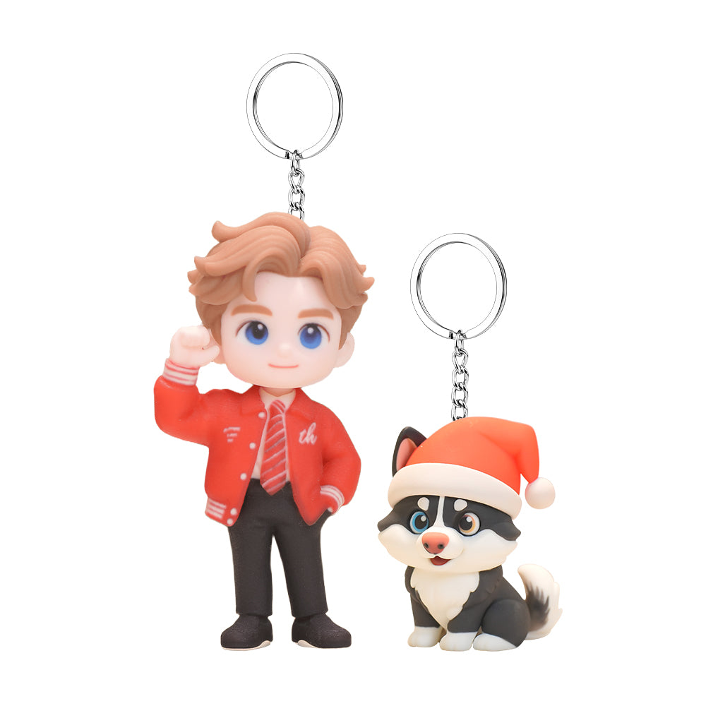 Personalized Car Hanging Ornament - Custom 3D Photo Figure Keychain