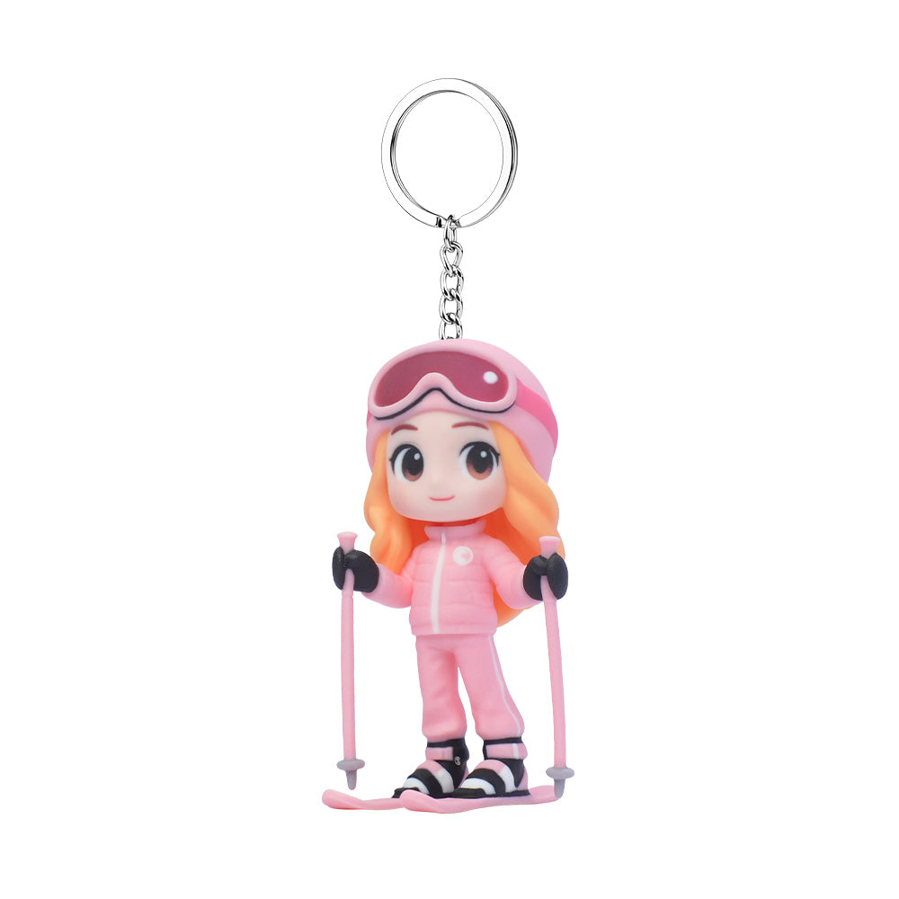 Custom 3D Keychain Figure from Your Photo Personalized Mini Doll Christmas Gift for Couples Family Friends