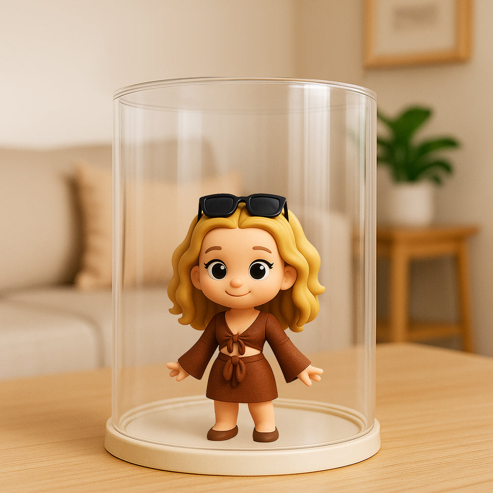 Custom 3D Action Figure with Display Case - The Ultimate Mini-You Gift