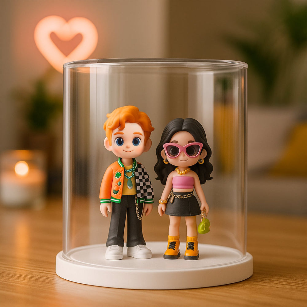 Custom 3D Action Figure with Display Case - The Ultimate Mini-You Gift