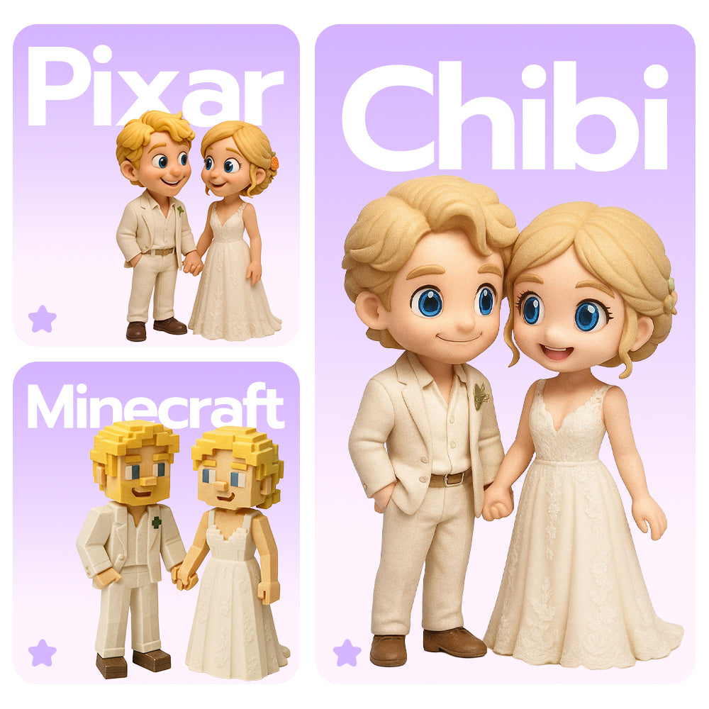 Custom Couple Action Figures - Unique Anniversary & Valentine Gift