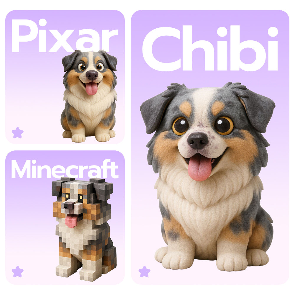 Custom 3D Pet Figurine - From Your Photo