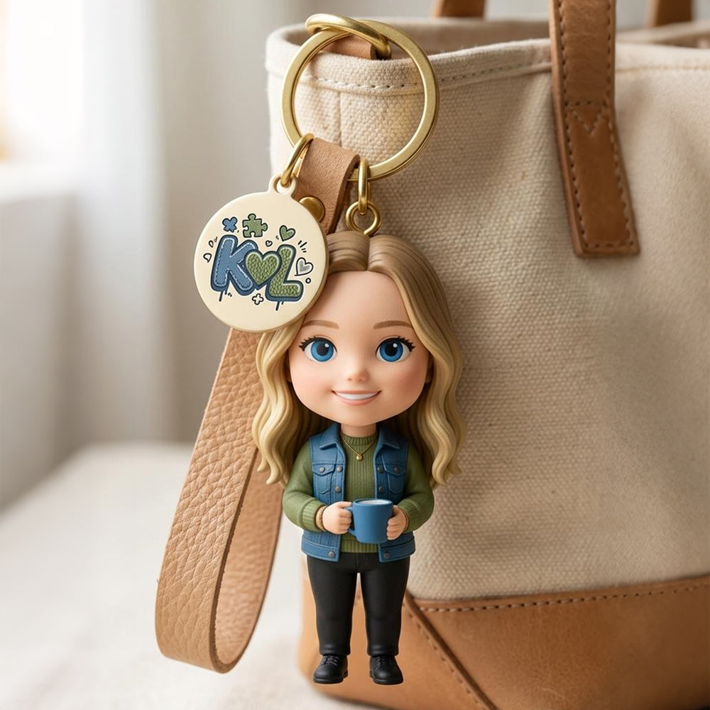 Custom 3D Figure Keychain - Personalized Bag Charm from Photo