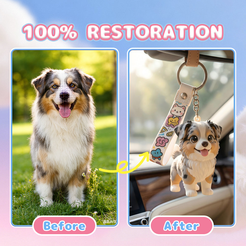 Custom 3D Pet Figure Keychain & Bag Charm - Take Them Everywhere