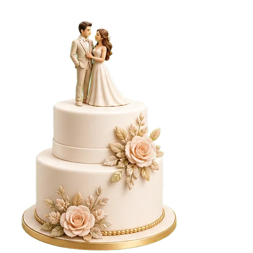 Wedding cake topper icon for premium upsell value