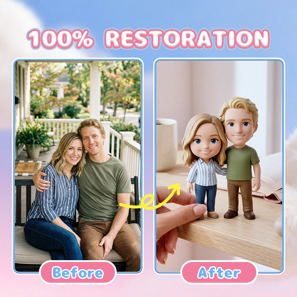 Custom Couple Action Figures - Unique Anniversary & Valentine Gift