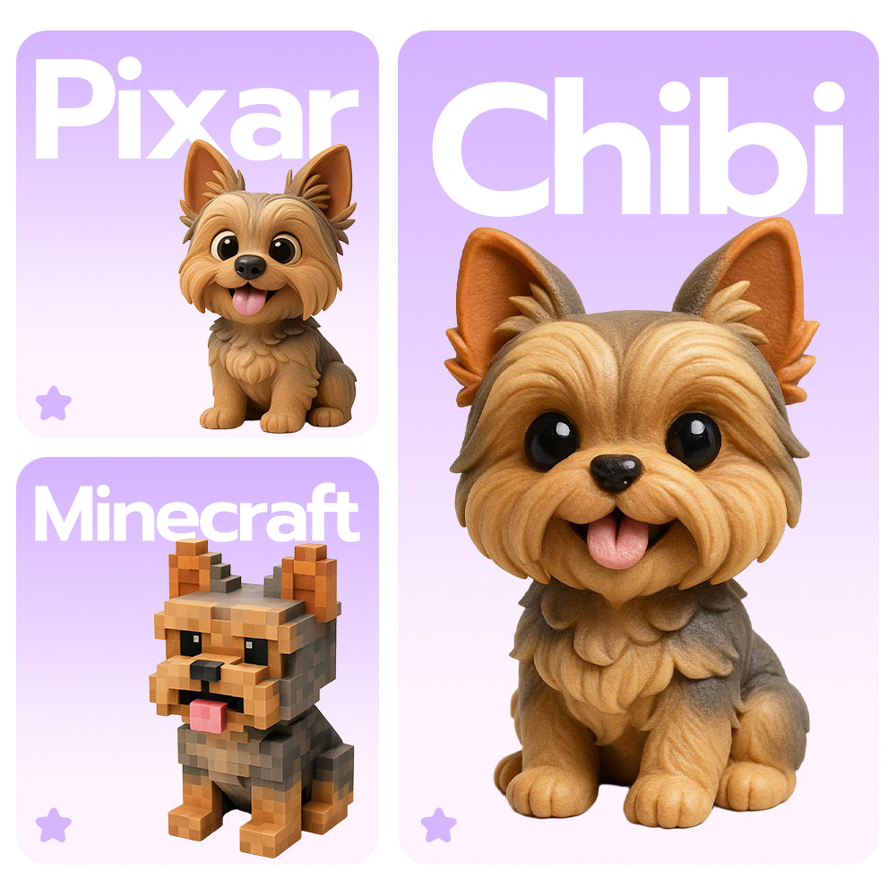 Custom 3D Pet Figure Keychain & Bag Charm - Take Them Everywhere