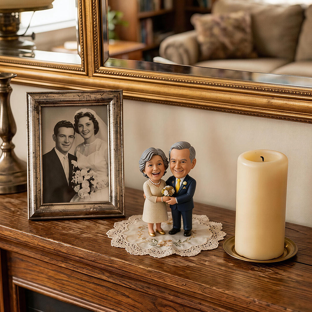Custom 3D Couple Figurine - Wedding Cake Topper & Anniversary Gift