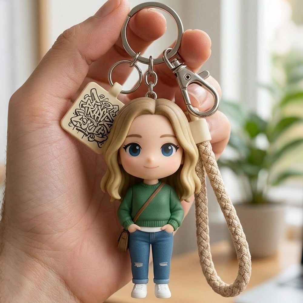 Custom 3D Figure Keychain - Personalized Bag Charm from Photo