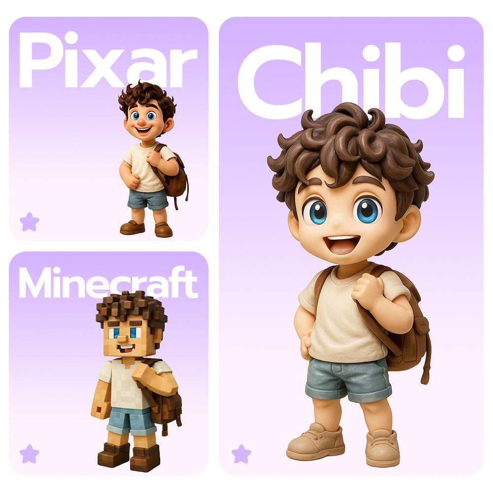 Personalized 3D Mini Figure Custom Cartoon Style Doll from Your Photo Unique Collectible Gift for Her or Him