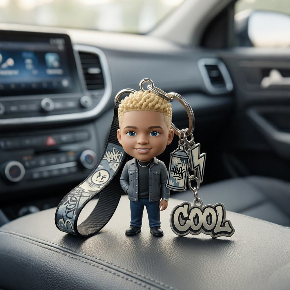 Custom 3D Figure Keychain - Personalized Bag Charm from Photo