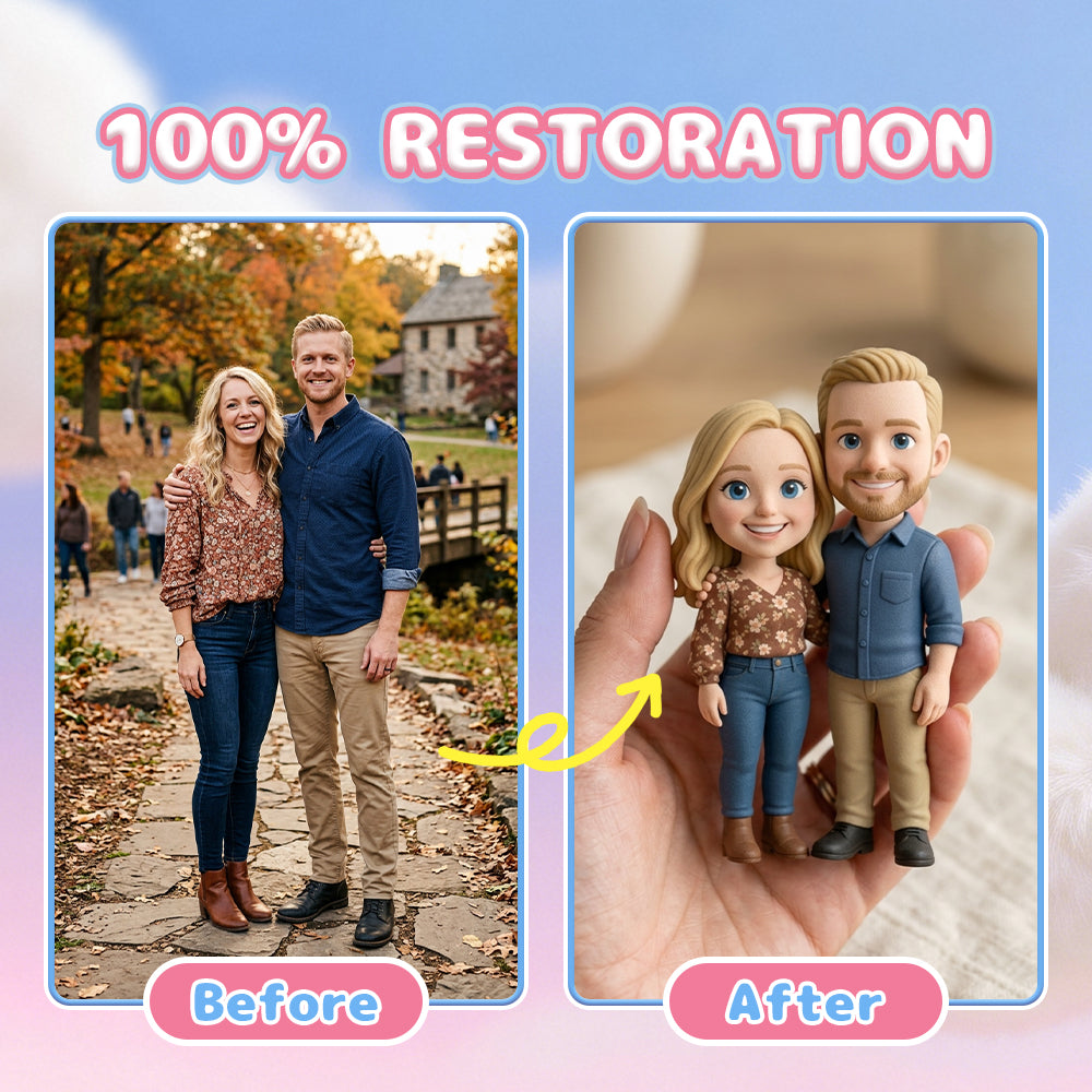 Custom Couple Action Figures - Unique Anniversary & Valentine Gift