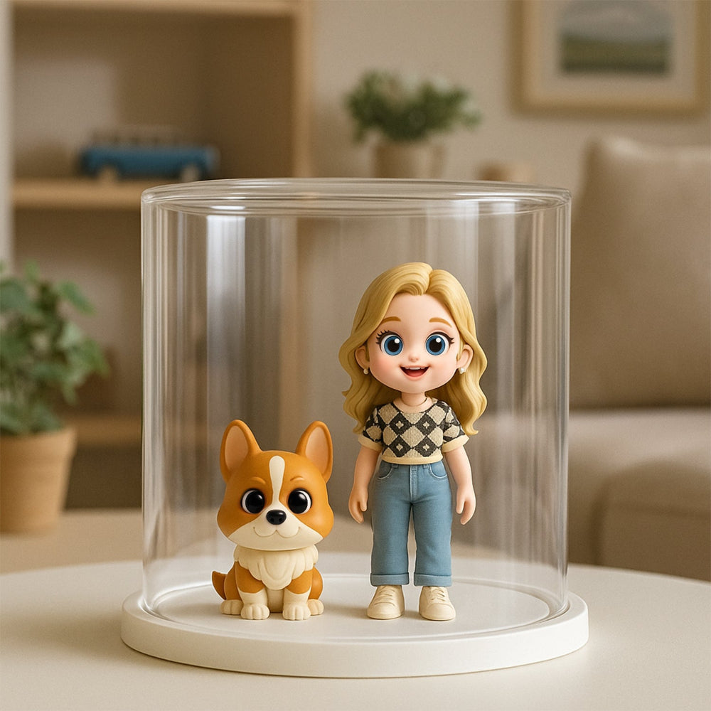 Custom 3D Action Figure with Display Case - The Ultimate Mini-You Gift