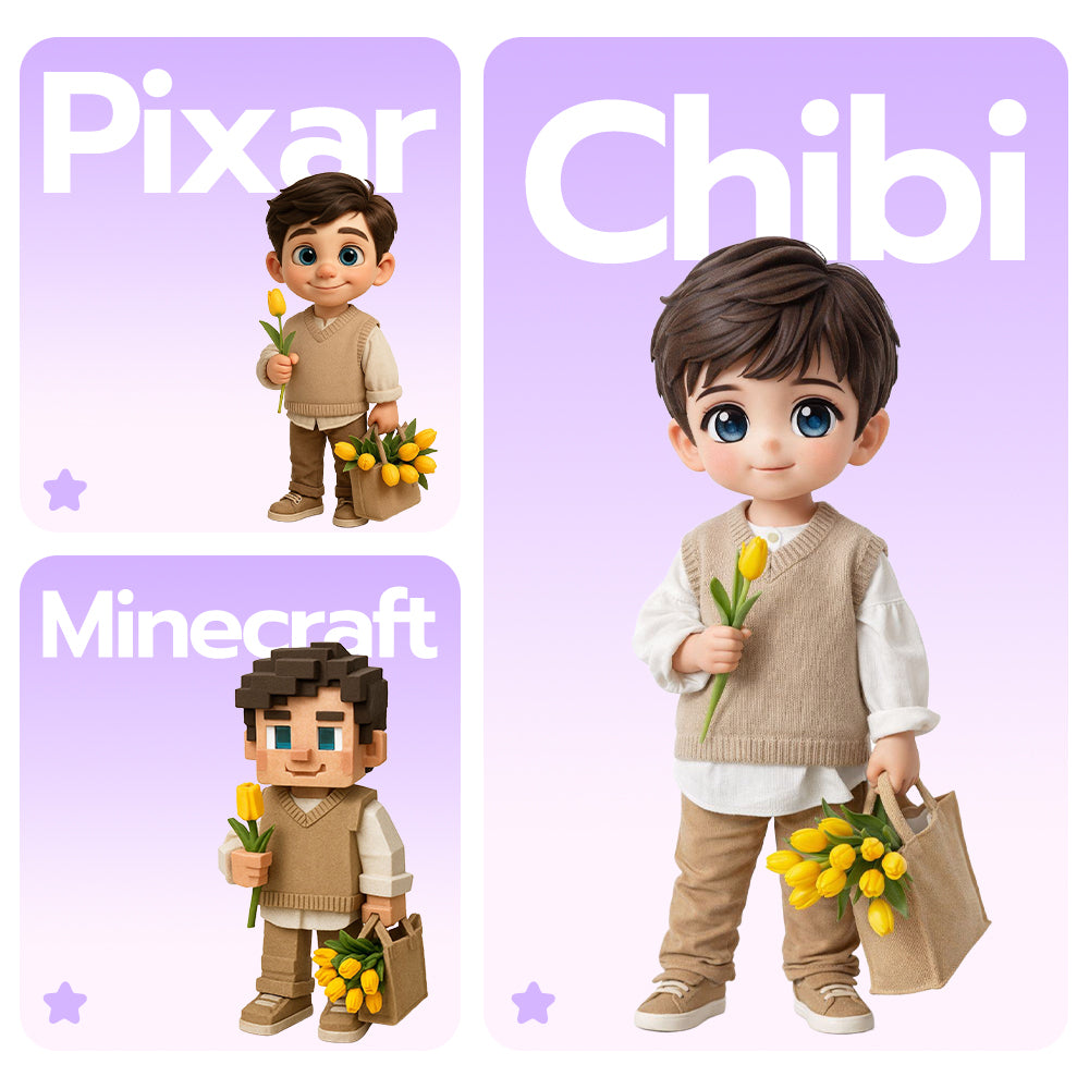 Custom Kids & Parent-Child 3D Figurine - Milestone Keepsake