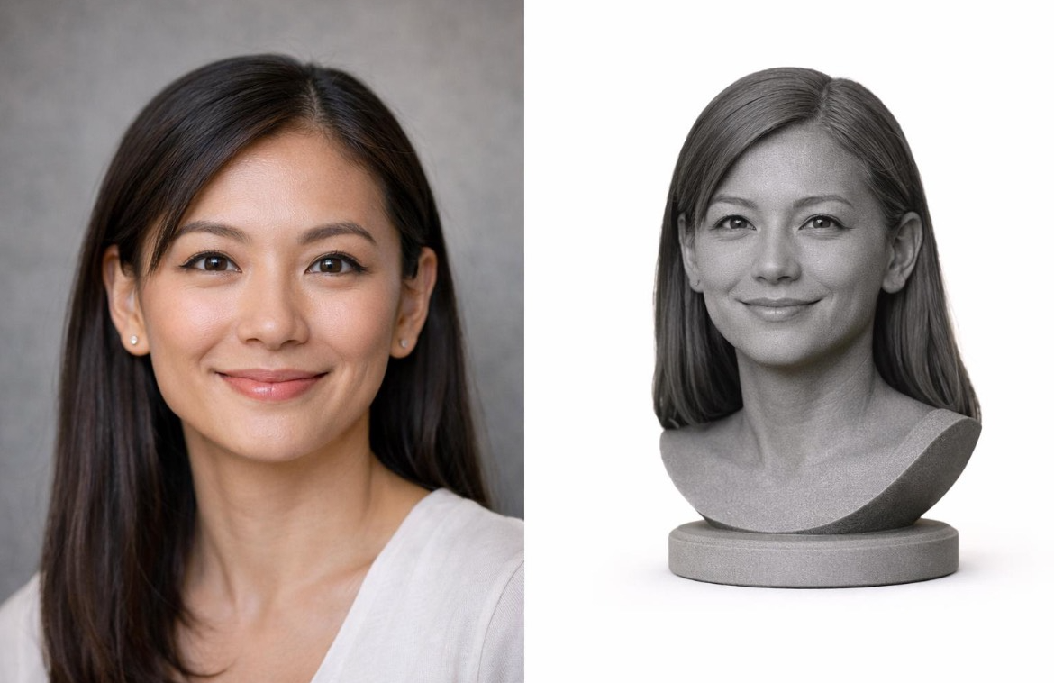 Custom 3D Half Body Sculpture from Photo-PrinYou