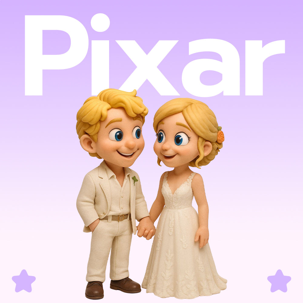 Custom 3D Couple Figurine - Wedding Cake Topper & Anniversary Gift