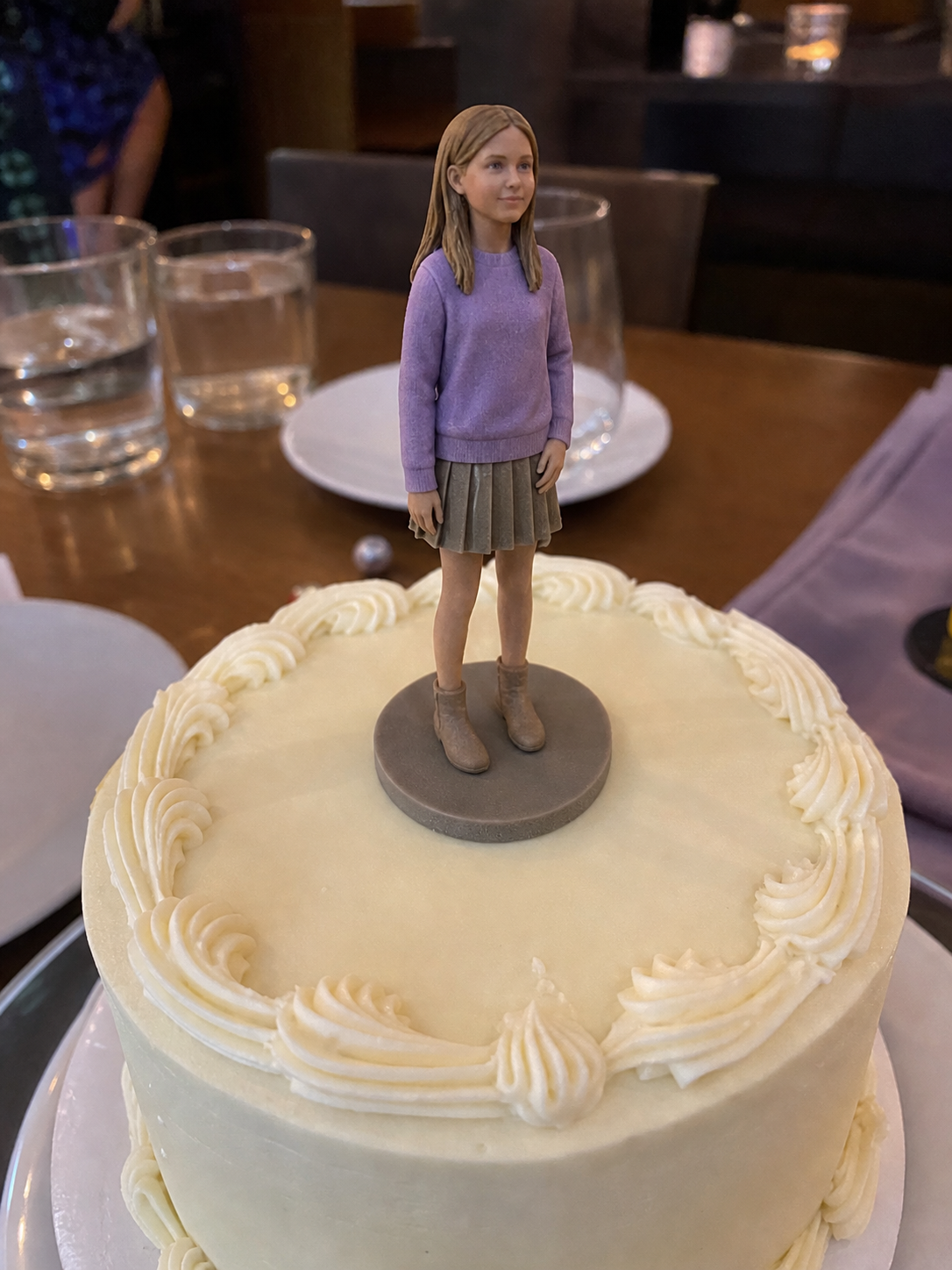 Personalized birthday cake topper for children made from a photo