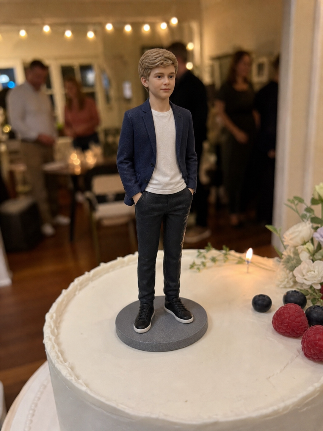 Personalized birthday cake topper for children made from a photo