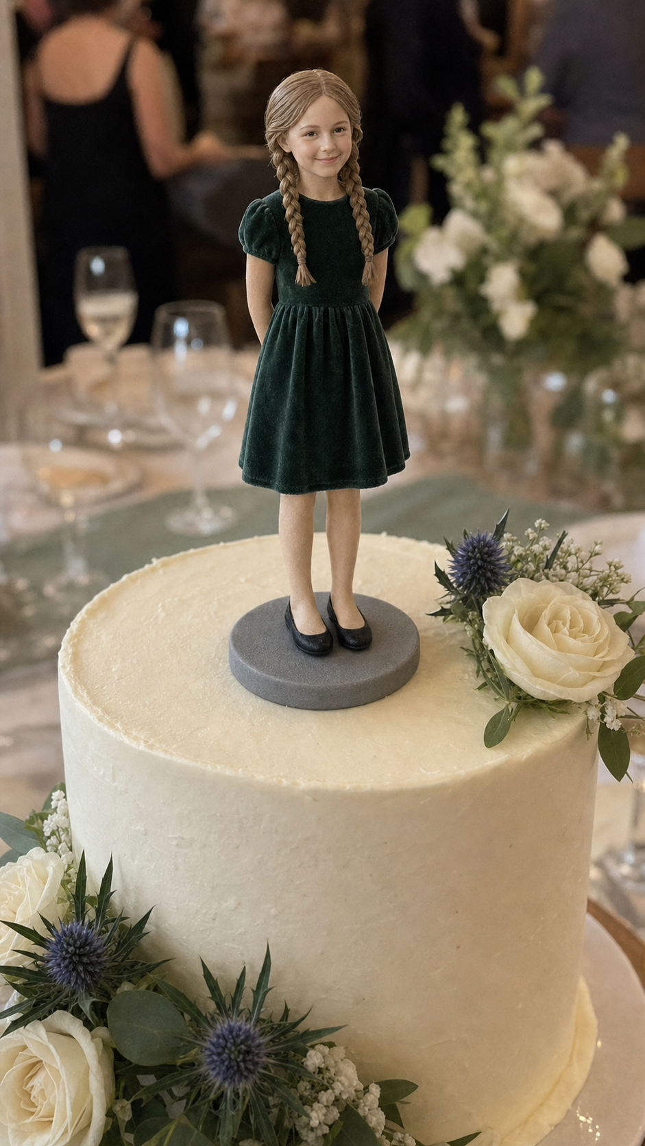 Personalized birthday cake topper for children made from a photo
