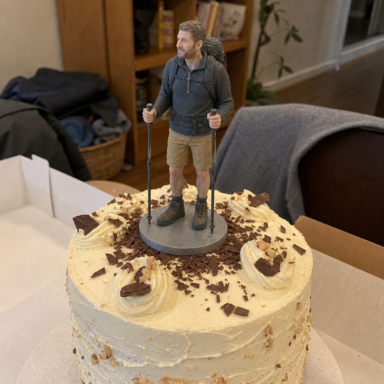Personalized 3D printed birthday cake topper figure