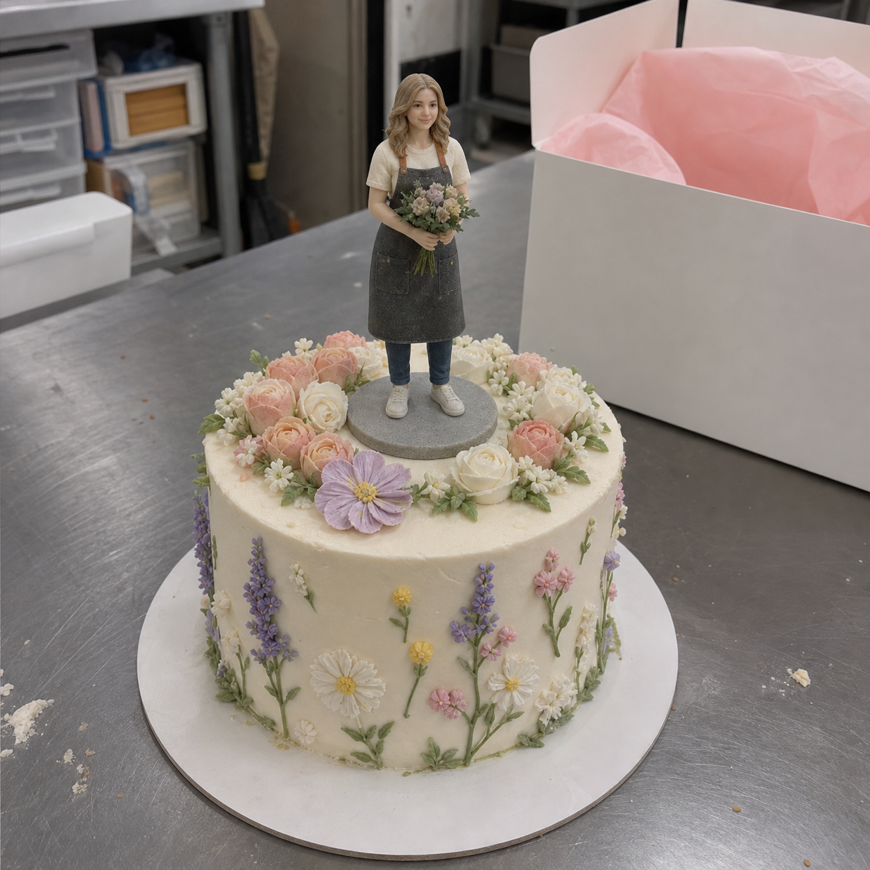 Personalized birthday cake topper figurine from photo for party cakes