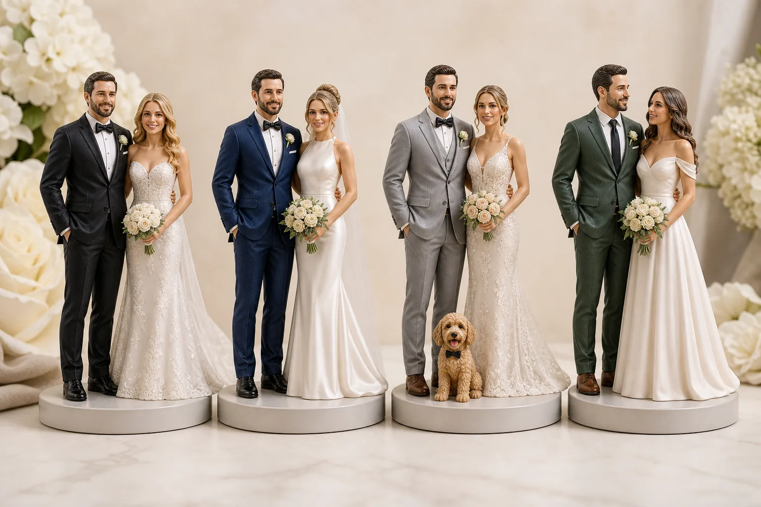 Wedding figurine style variants