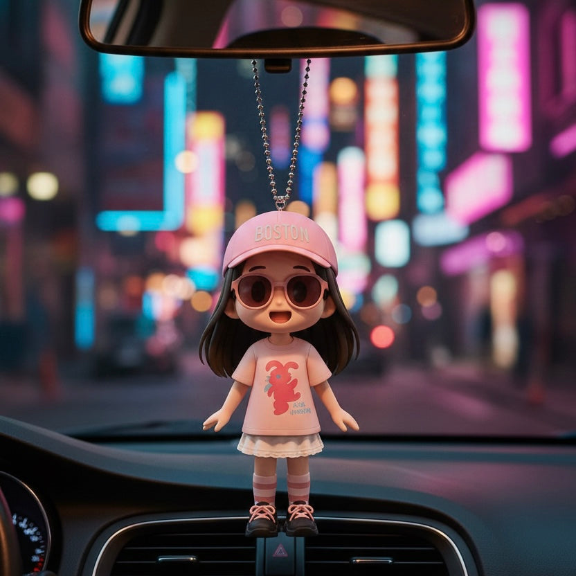 Personalized Car Hanging Ornament - Custom 3D Photo Figure Keychain