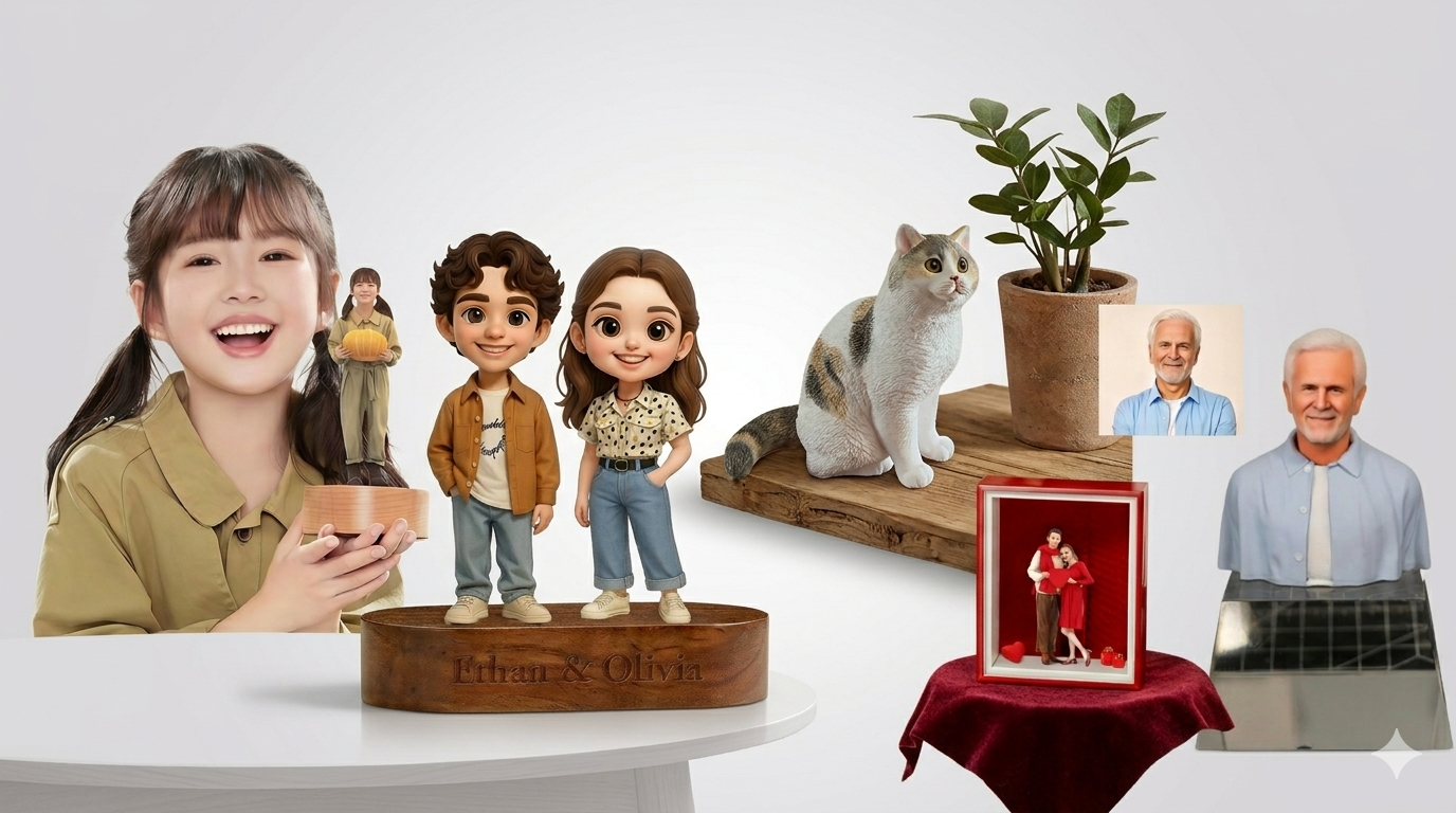 Custom 3D Figurines from 1 Photo | Free Shipping | Prinyou